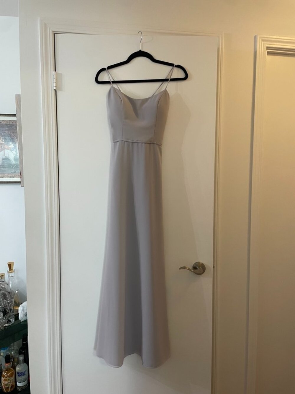 Mori Lee Bridesmaid Gown, Light Grey, Size 4